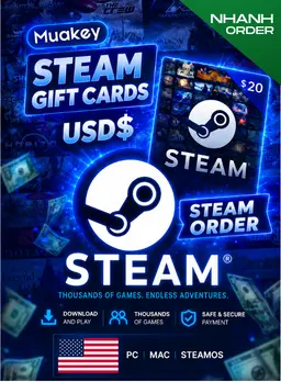 50 USD Steam Wallet Card Nhanh Đợi 15p - 24h