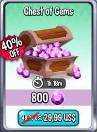 800 Gems - Dragon City Bảo Hành