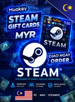 MYR Steam Wallet Card - Có thể sử dụng tài khoản Việt Nam