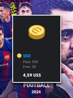 550 Coin eFootball Android Bảo Hành