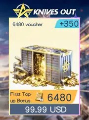 6.480 Tặng 350 Vouchers X2 Nạp Lần Đầu Knives Out Mobile