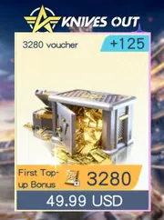 3.280 Tặng 125 Vouchers X2 Nạp Lần Đầu Knives Out Mobile