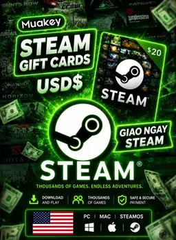 1 USD Steam Wallet Card (Có sẵn)