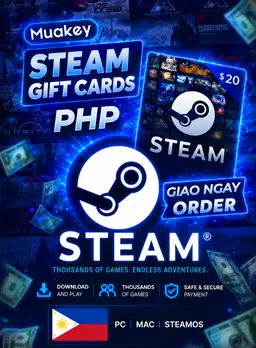 2200 PHP Steam Wallet Card Có sẵn - Có thể sử dụng tài khoản Việt Nam