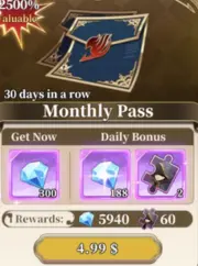 Monthly Pass - FAIRY TAIL: Fierce Fighting