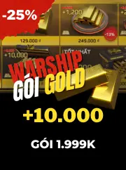 Gói vàng 14000 Modern Warships