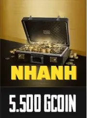 5.500 Gcoin Nạp Nhanh Đợi 15p - 24h PUBG PC