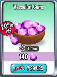 140 Gems - Dragon City Bảo Hành