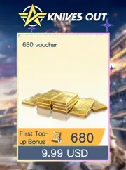 680 Vouchers X2 Nạp Lần Đầu Knives Out Mobile