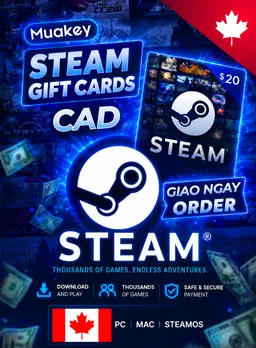 100 CAD Steam Wallet Gift Card (Nhanh 15p - 24h )