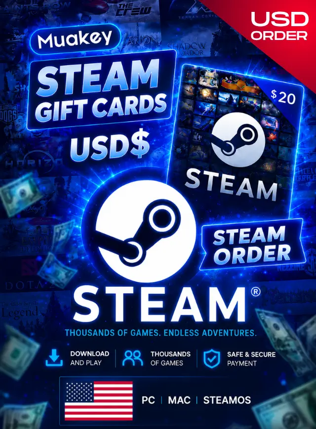 USD Steam Wallet Card Order