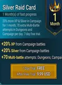 Silver Raid Card - Raid: Shadow Legends Login
