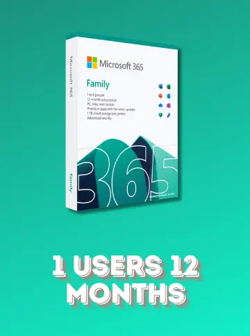 Microsoft 365 Family 1 Users 12 months Global - Nâng cấp chính chủ