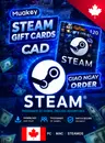 CAD Steam Wallet Gift Card - Cần mua gói chuyển vùng nếu sử dụng ở VN