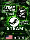 USD Steam Wallet Card Sẵn - Cần mua gói chuyển vùng nếu sử dụng ở VN